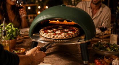 Four à pizza gaz Delivita Diavolo Vert chez Barbecue and co_4